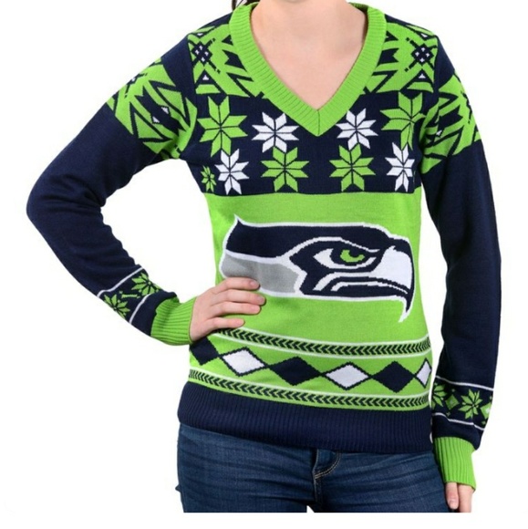NFL Sweaters - NFL Seattle Seahawks Christmas Sweater small